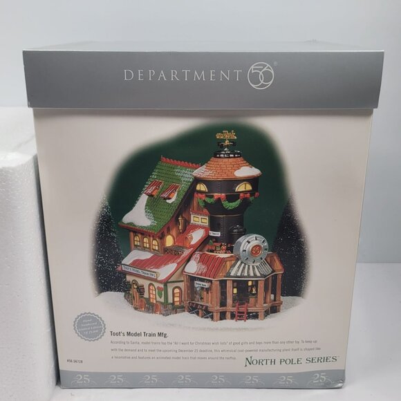 Department 56 North Pole Series Toot's Model Train Mfg. 25th Anniversary - Picture 1 of 14